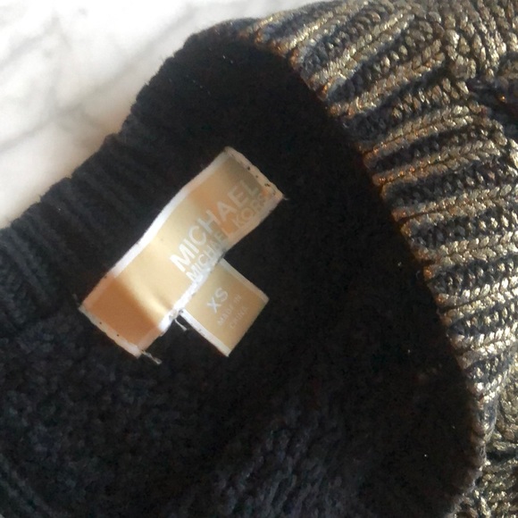 MICHAEL Michael Kors Cable Knit Metallic Sweater - Picture 5 of 10
